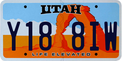 UT license plate Y188IW