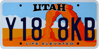 UT license plate Y188KB