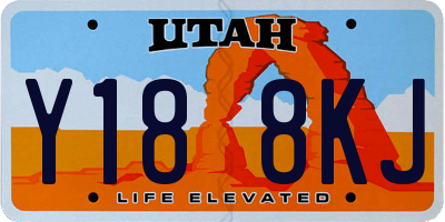 UT license plate Y188KJ