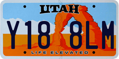 UT license plate Y188LM
