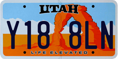 UT license plate Y188LN