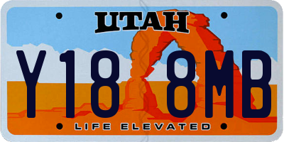 UT license plate Y188MB