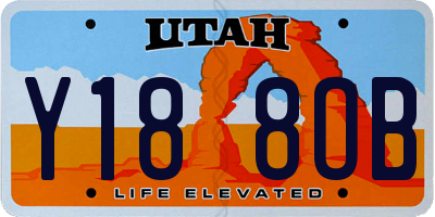 UT license plate Y188OB