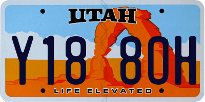 UT license plate Y188OH