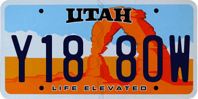 UT license plate Y188OW