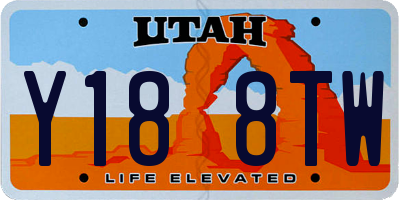 UT license plate Y188TW