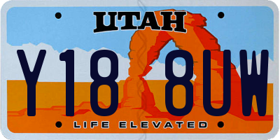 UT license plate Y188UW