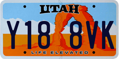 UT license plate Y188VK