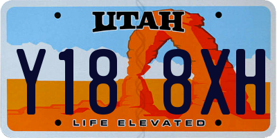UT license plate Y188XH