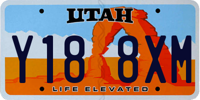 UT license plate Y188XM