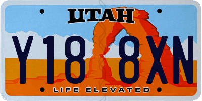 UT license plate Y188XN