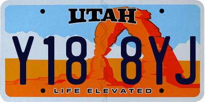 UT license plate Y188YJ