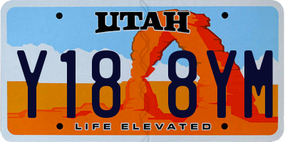 UT license plate Y188YM
