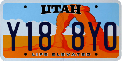 UT license plate Y188YO