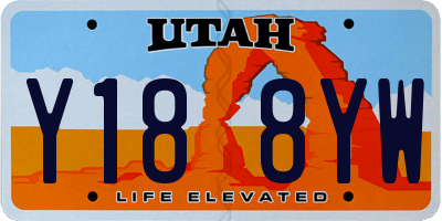 UT license plate Y188YW