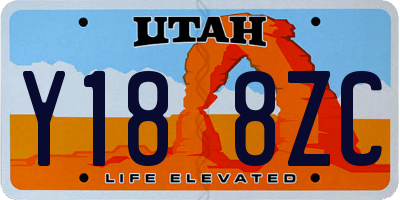 UT license plate Y188ZC