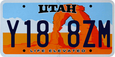 UT license plate Y188ZM
