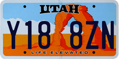 UT license plate Y188ZN