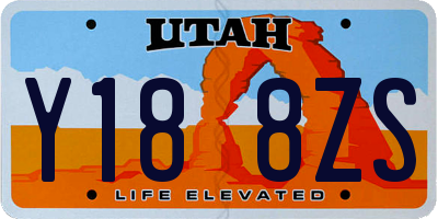 UT license plate Y188ZS