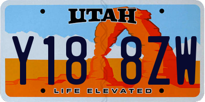 UT license plate Y188ZW