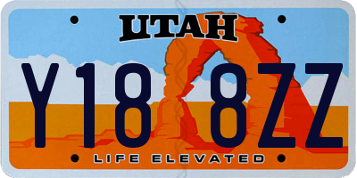 UT license plate Y188ZZ