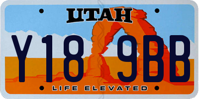 UT license plate Y189BB