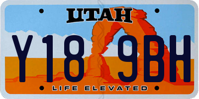 UT license plate Y189BH