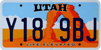 UT license plate Y189BJ