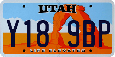 UT license plate Y189BP