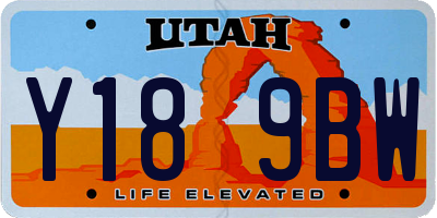 UT license plate Y189BW