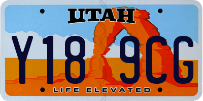 UT license plate Y189CG