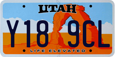 UT license plate Y189CL