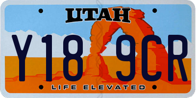 UT license plate Y189CR
