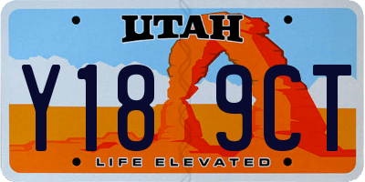 UT license plate Y189CT