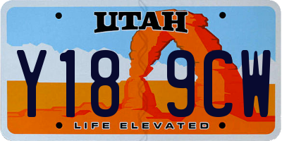 UT license plate Y189CW