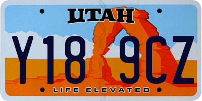 UT license plate Y189CZ