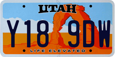 UT license plate Y189DW