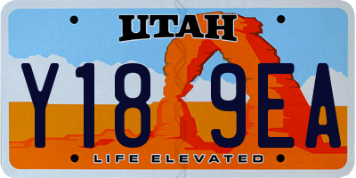 UT license plate Y189EA