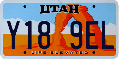 UT license plate Y189EL