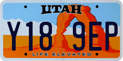 UT license plate Y189EP