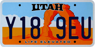 UT license plate Y189EU