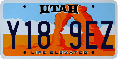 UT license plate Y189EZ
