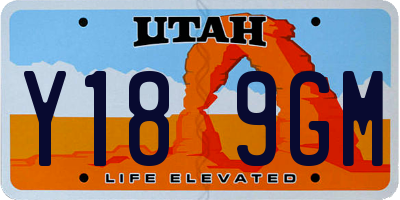 UT license plate Y189GM