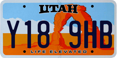 UT license plate Y189HB
