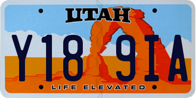 UT license plate Y189IA