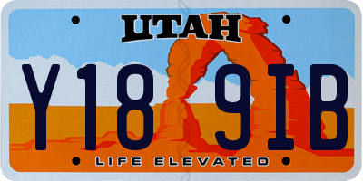 UT license plate Y189IB