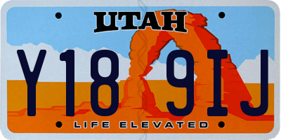 UT license plate Y189IJ