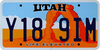 UT license plate Y189IM