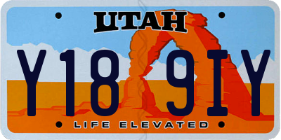 UT license plate Y189IY