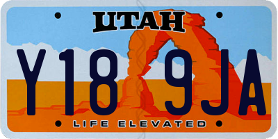 UT license plate Y189JA